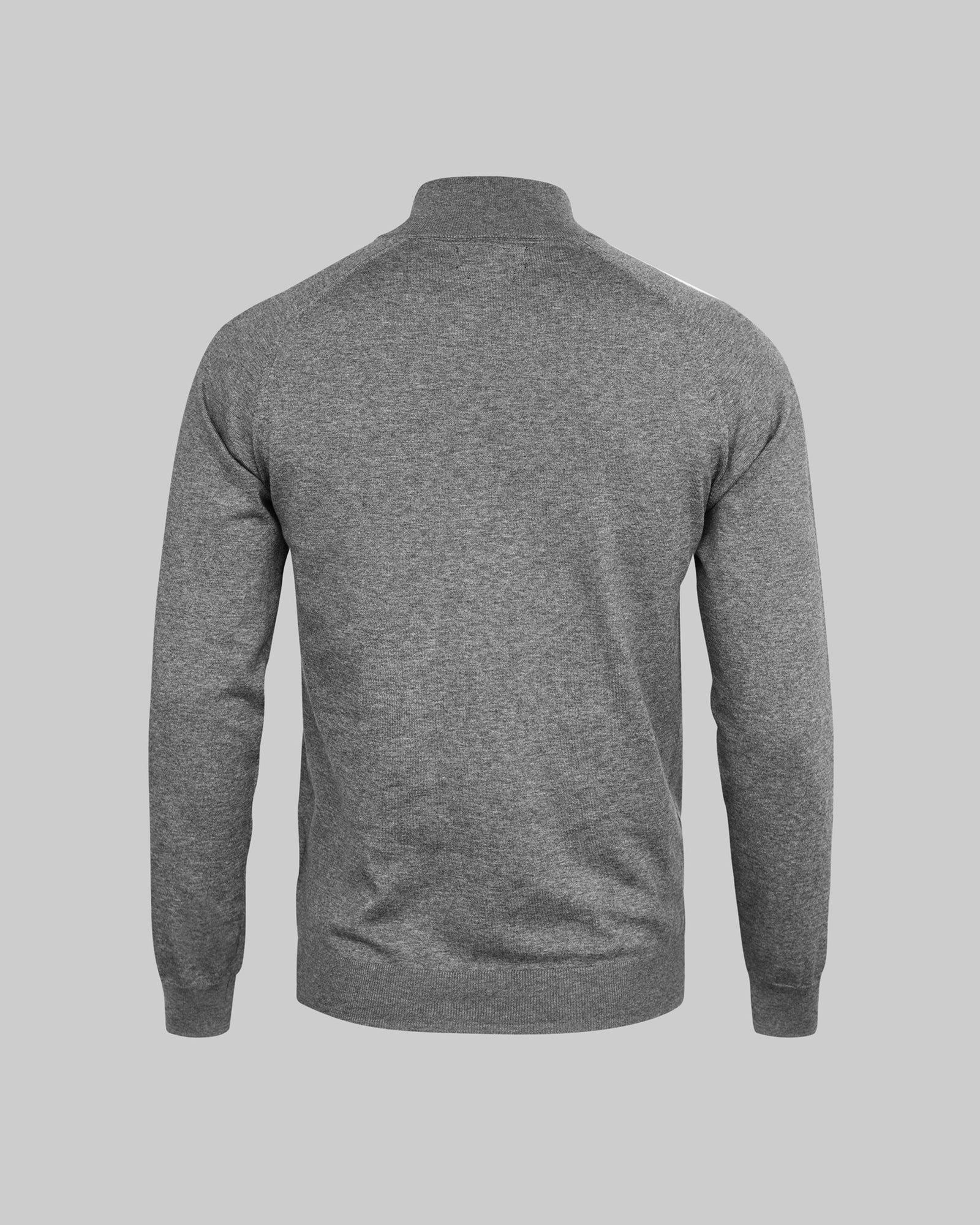 Brighton 1 4 Zip Men Grey Melange Back
