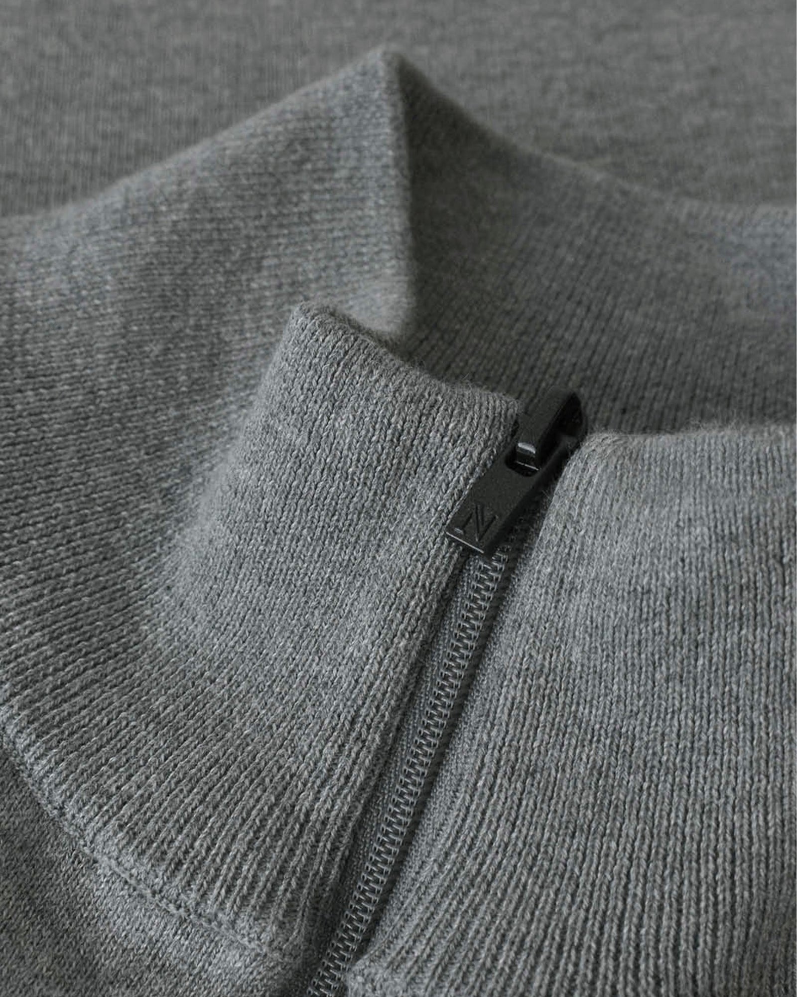 Brighton 1 4 Zip Men Grey Melange Back