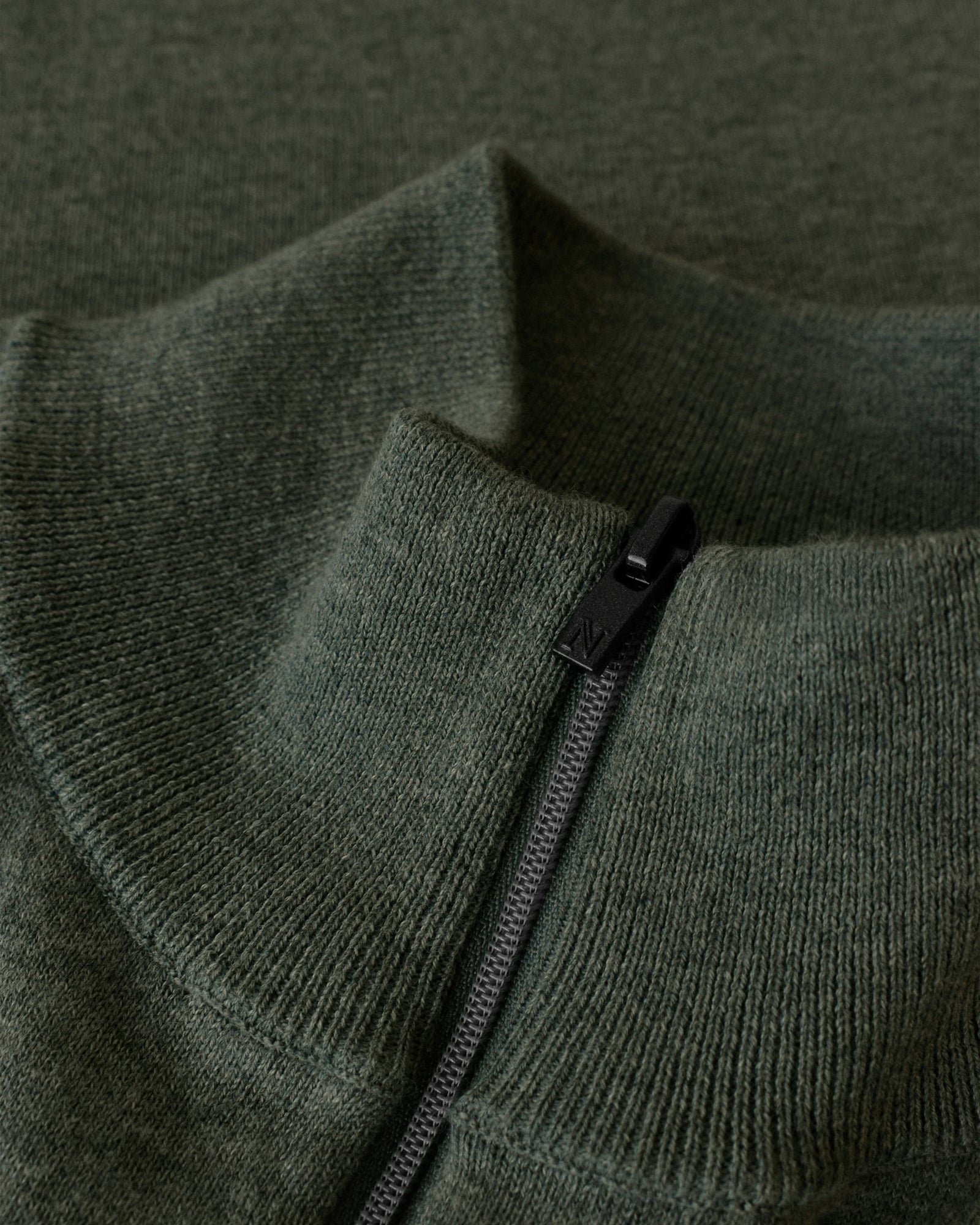 Brighton 1 4 Zip Men Olive Melange Back