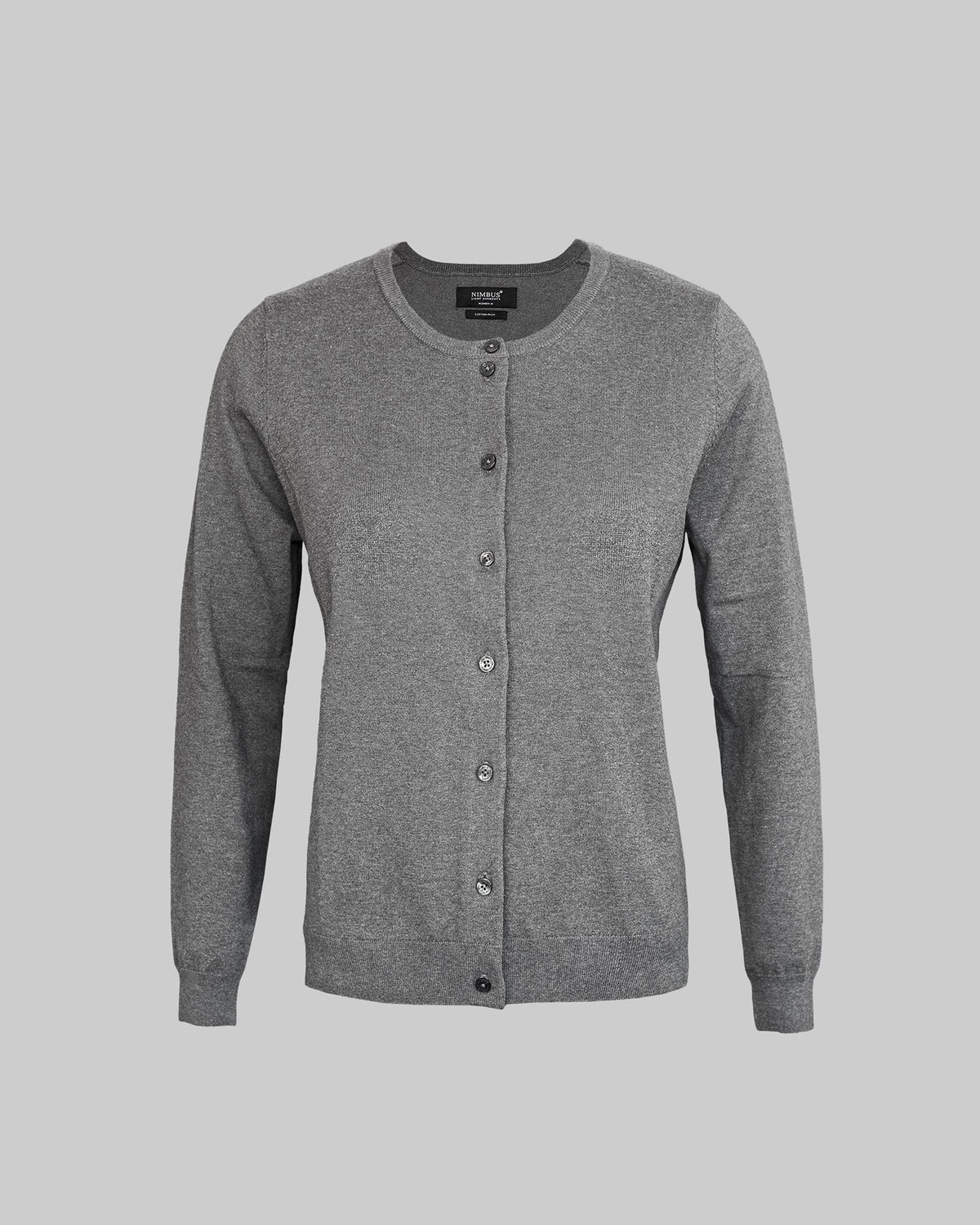 Brighton Cardigan Women Grey Melange Front