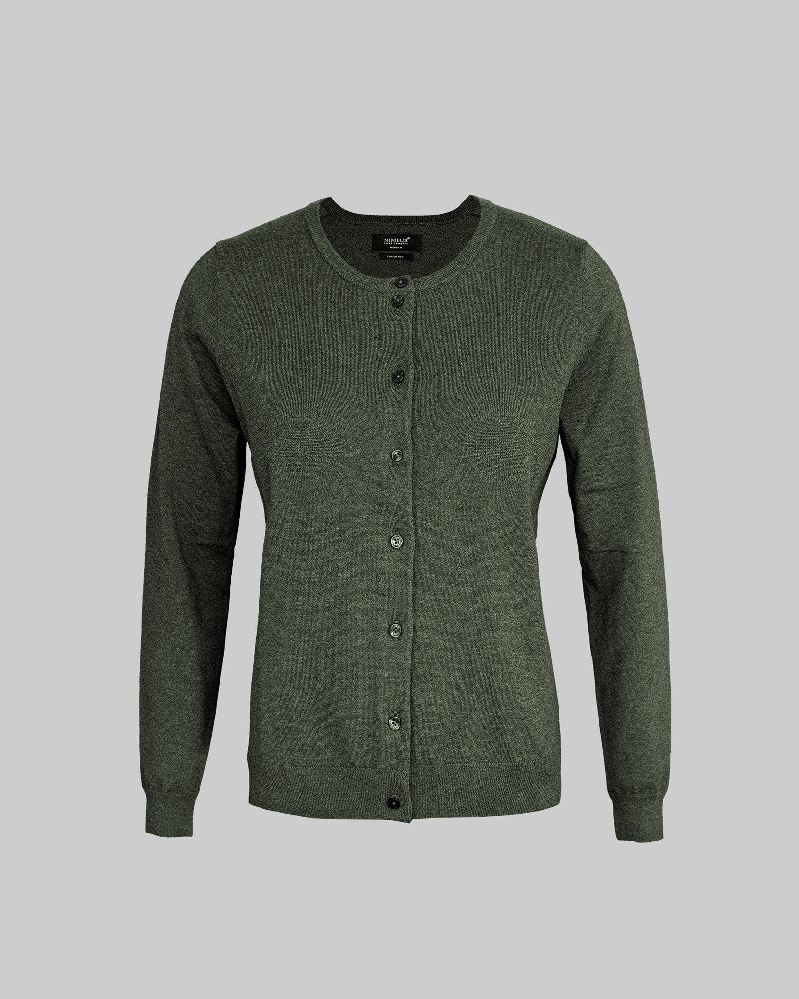 Brighton Cardigan Women Olive Melange Front