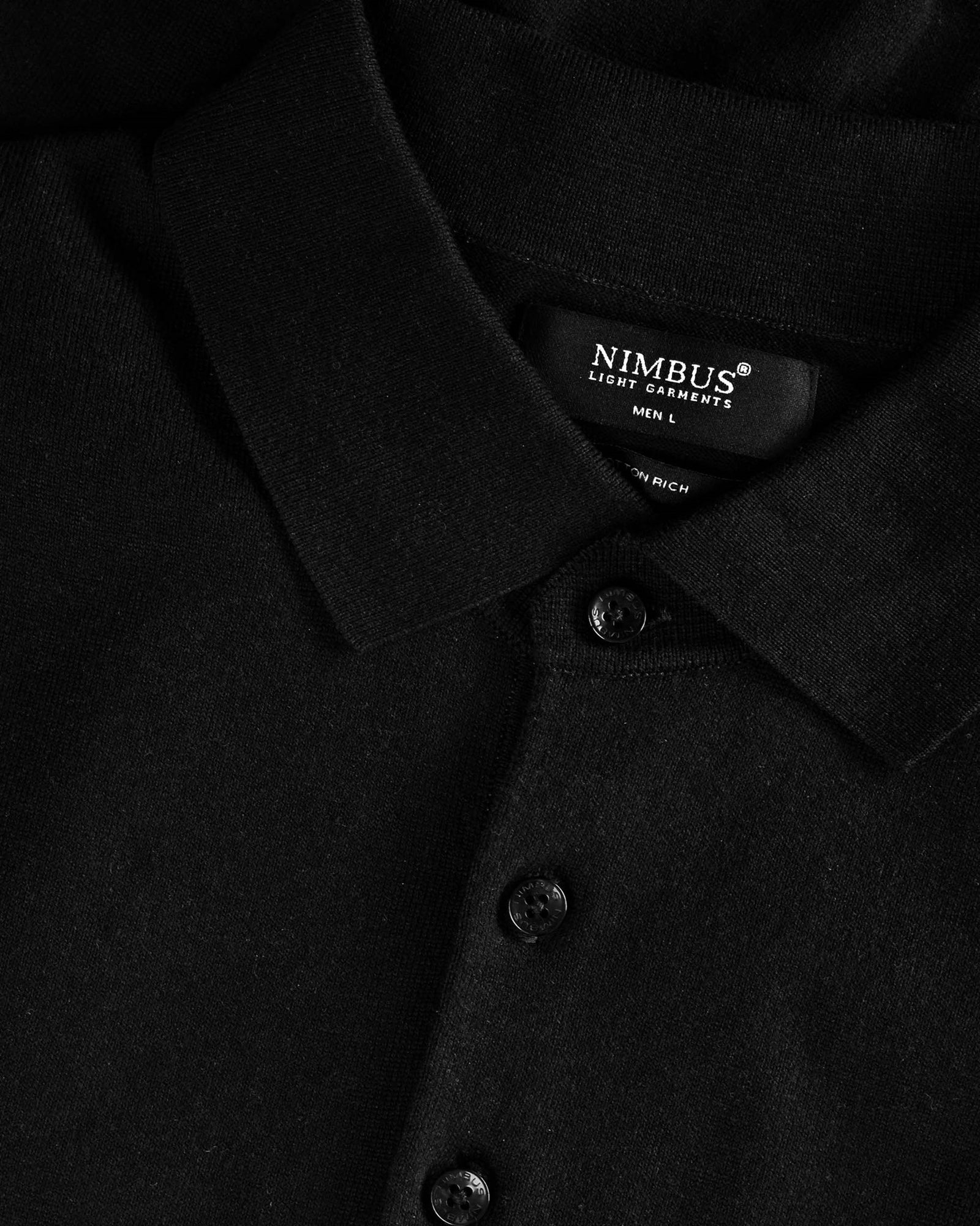 Brighton Long Sleeve Polo Men Black Back