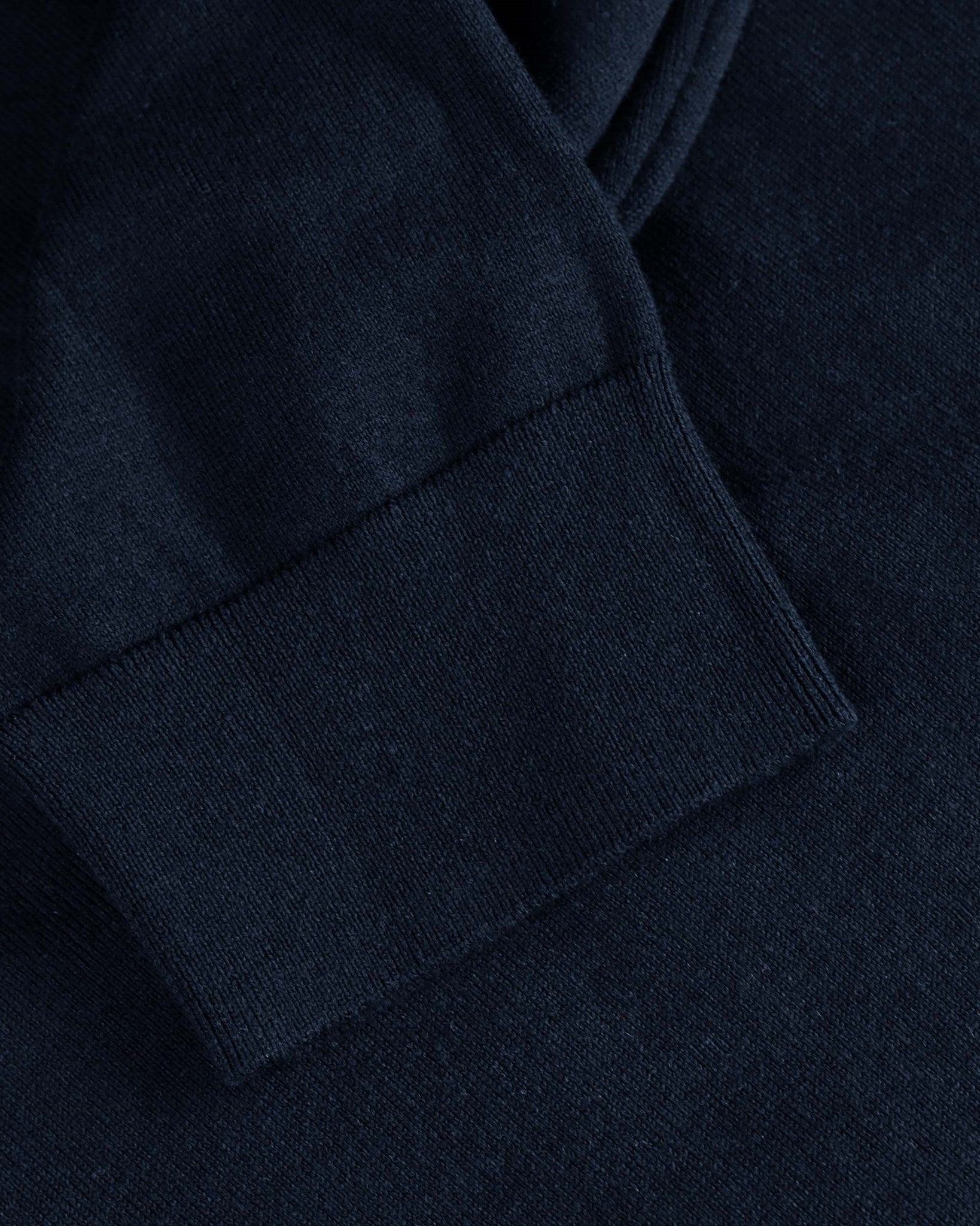 Brighton Long Sleeve Polo Men Navy Closeup 2