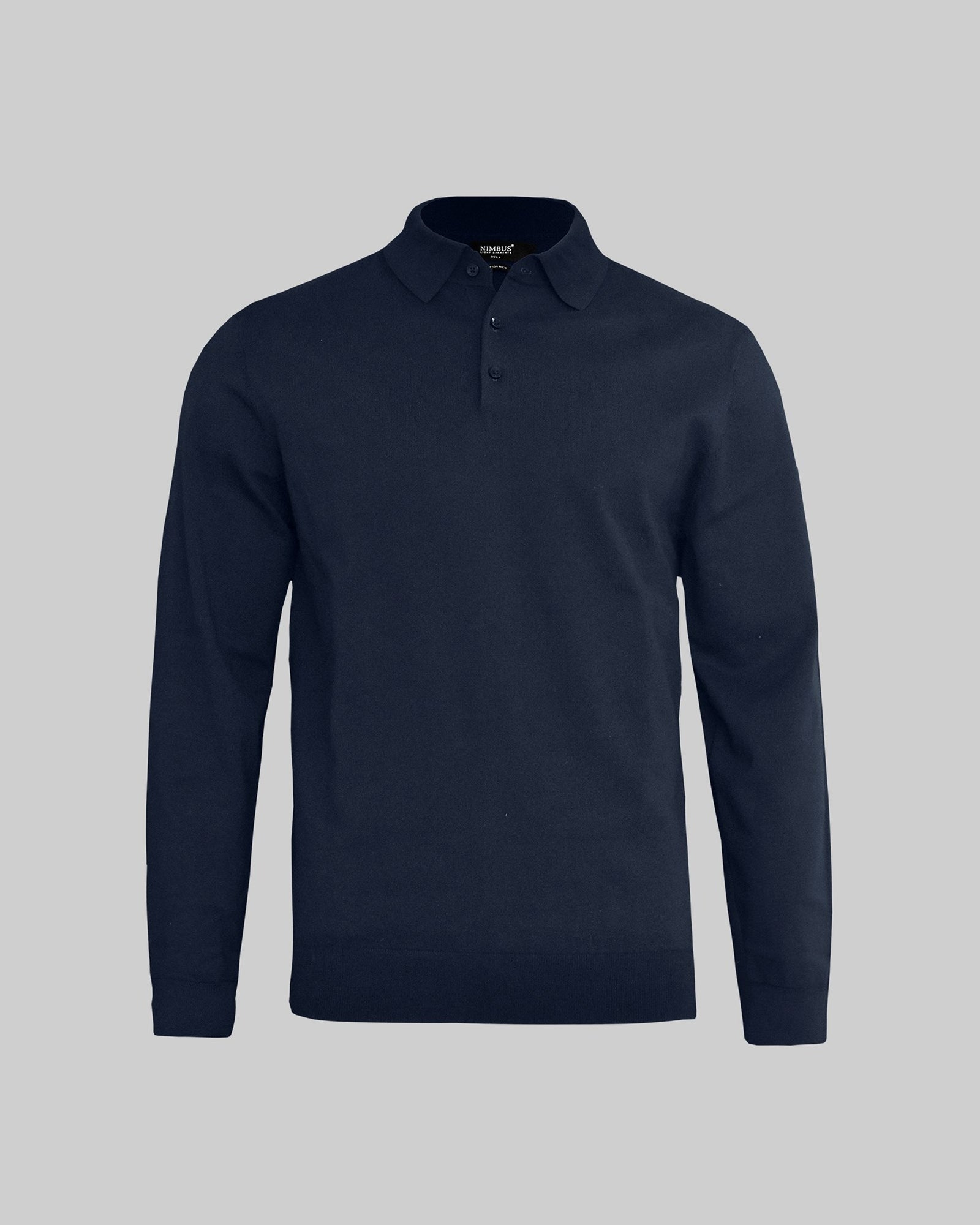 Brighton Long Sleeve Polo Men Navy Back