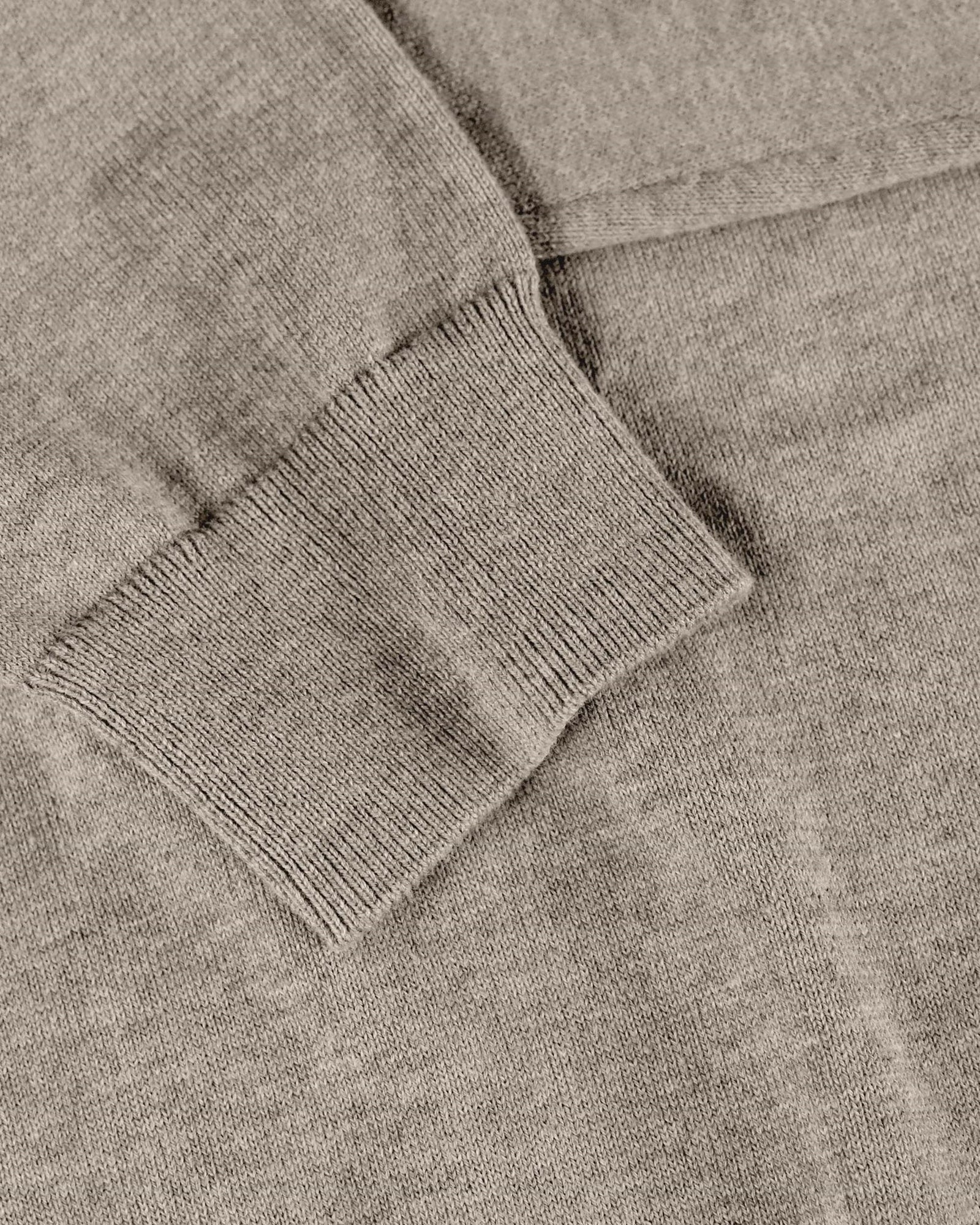 Brighton Long Sleeve Polo Men Sand Melange Back