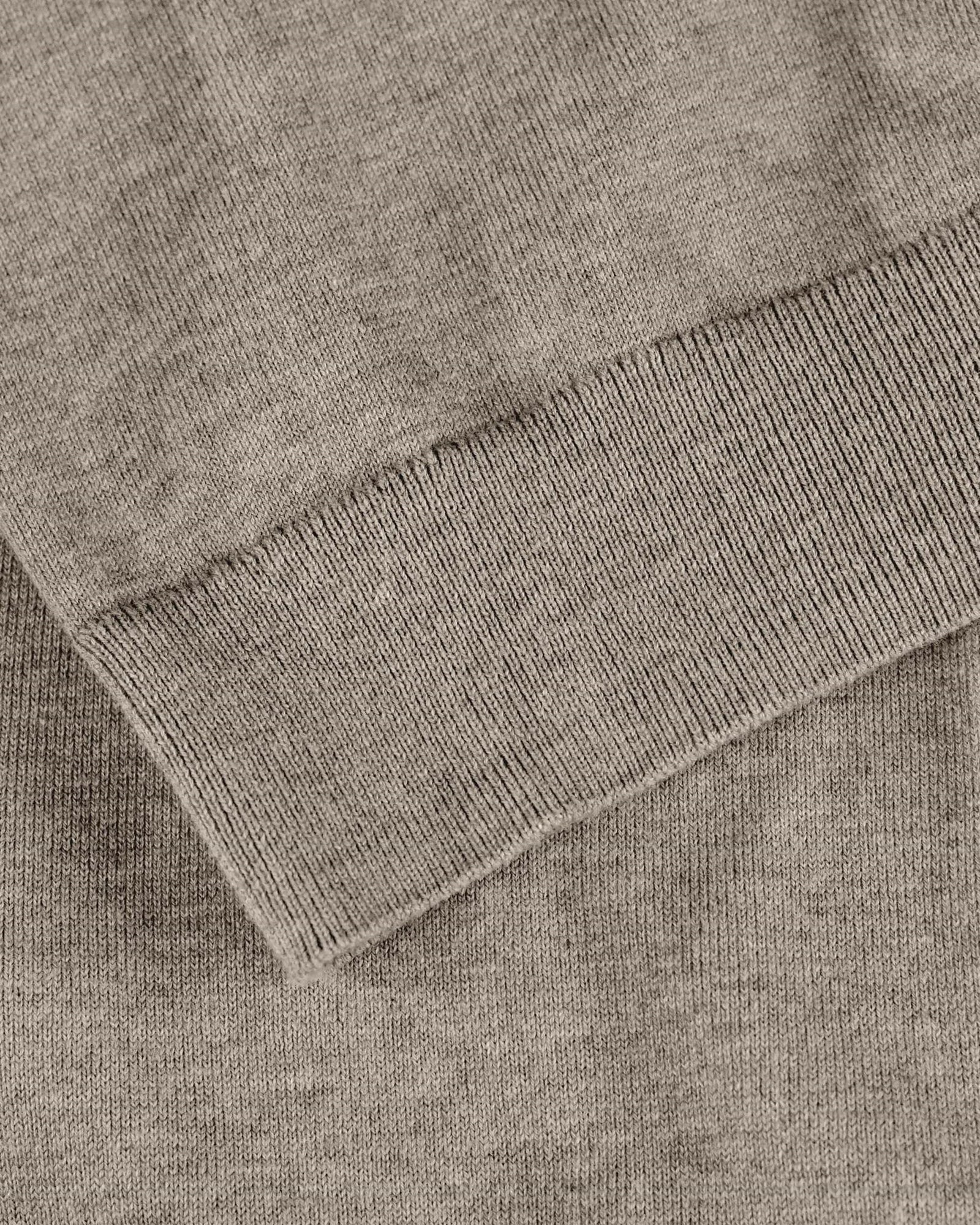 Brighton Long Sleeve Polo Men Sand Melange Back