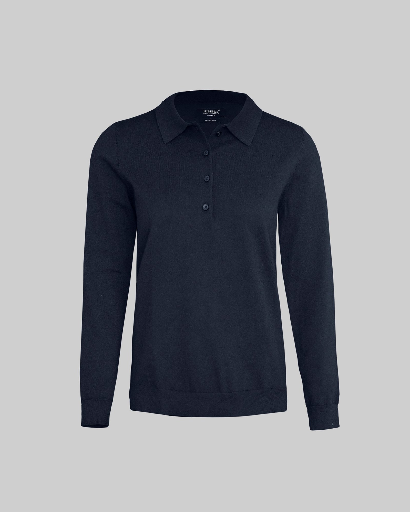 Brighton Long Sleeve Polo Women Navy Back