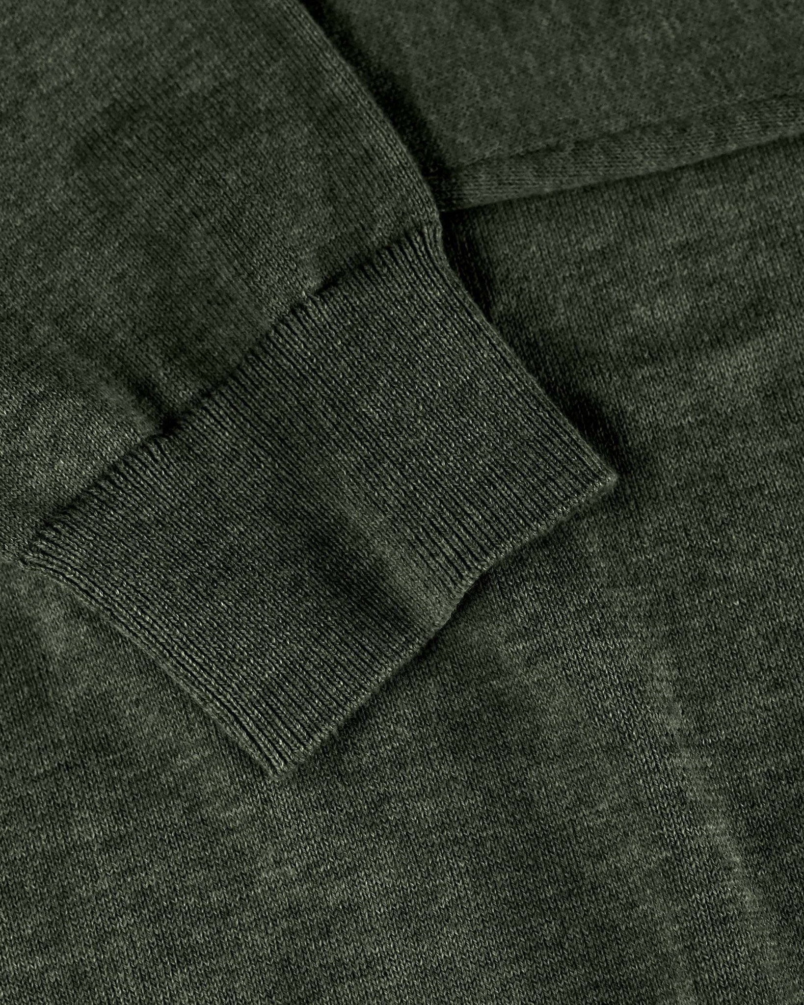 Brighton Long Sleeve Polo Women Olive Melange Closeup 2