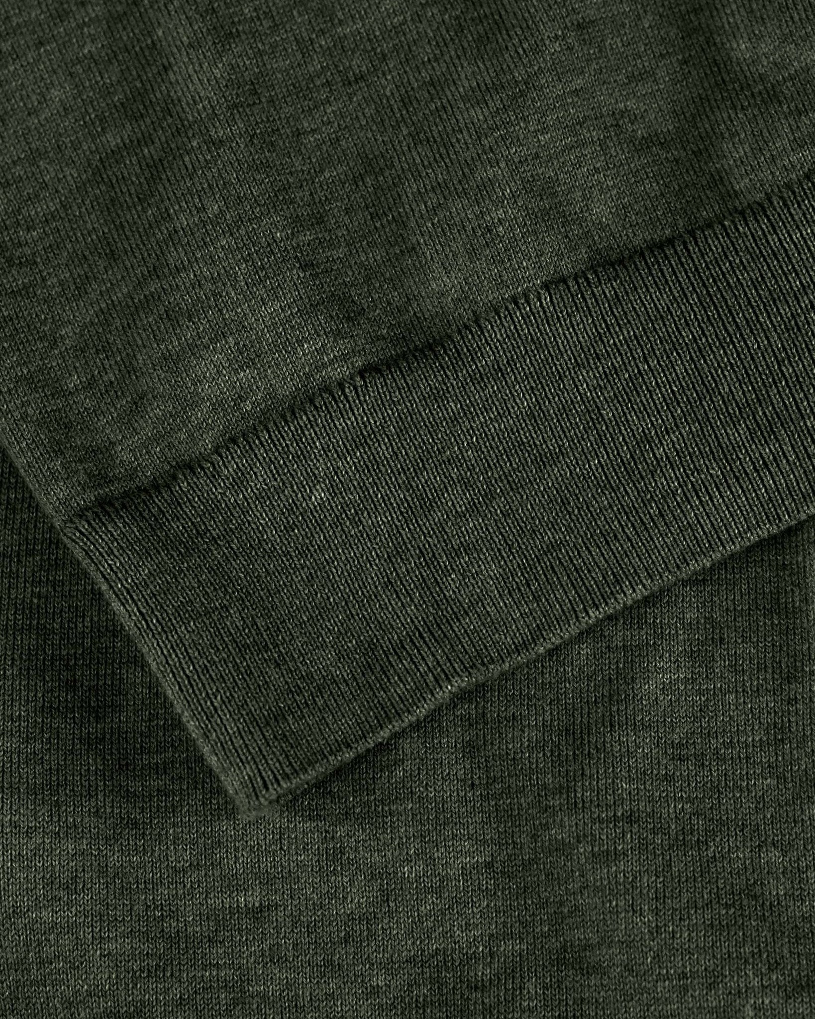 Brighton Long Sleeve Polo Women Olive Melange Closeup 3