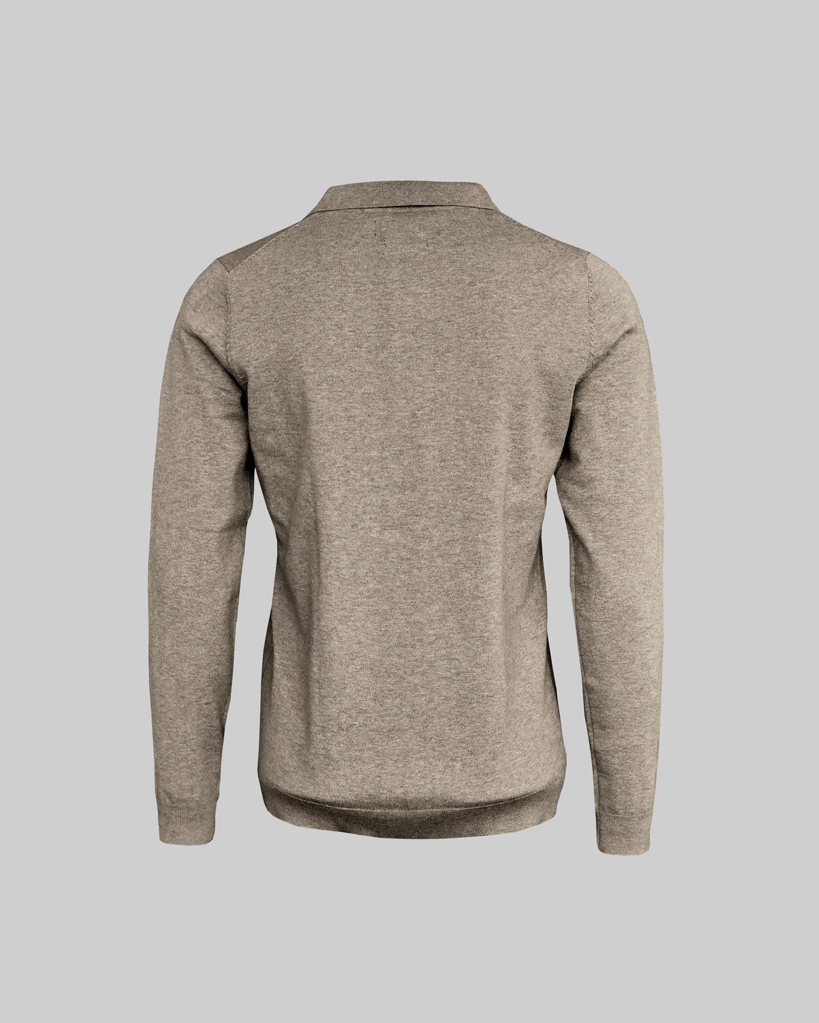 Brighton Long Sleeve Polo Women Sand Melange Back