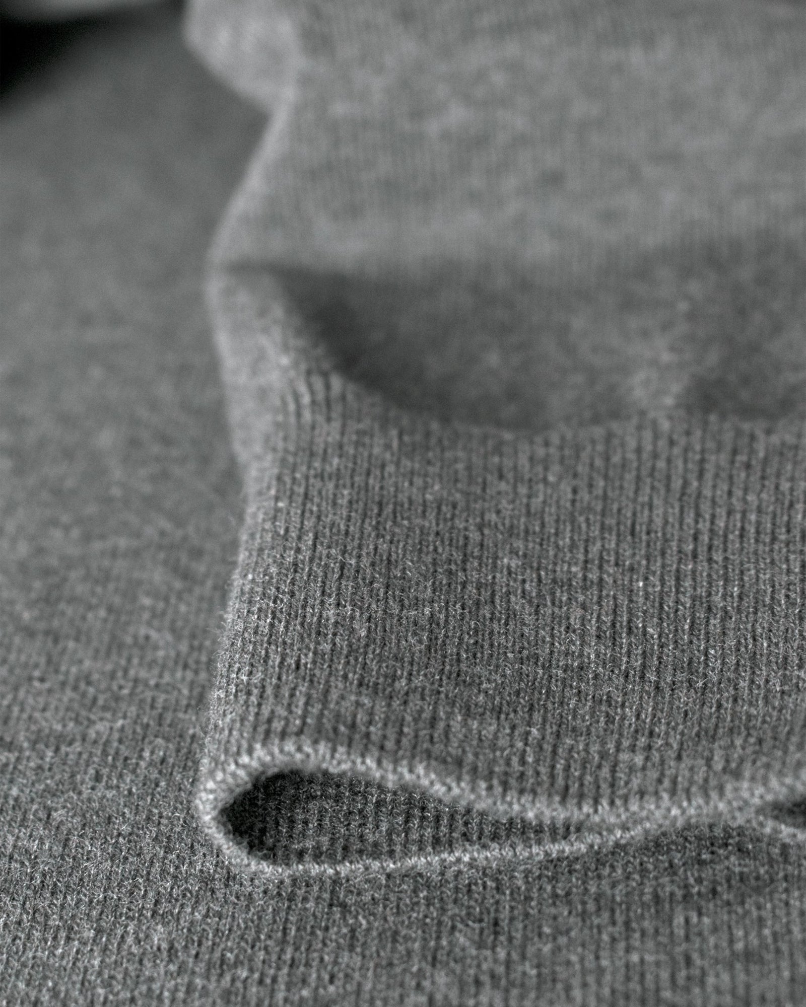 Brighton O Neck Men Grey Melange Back