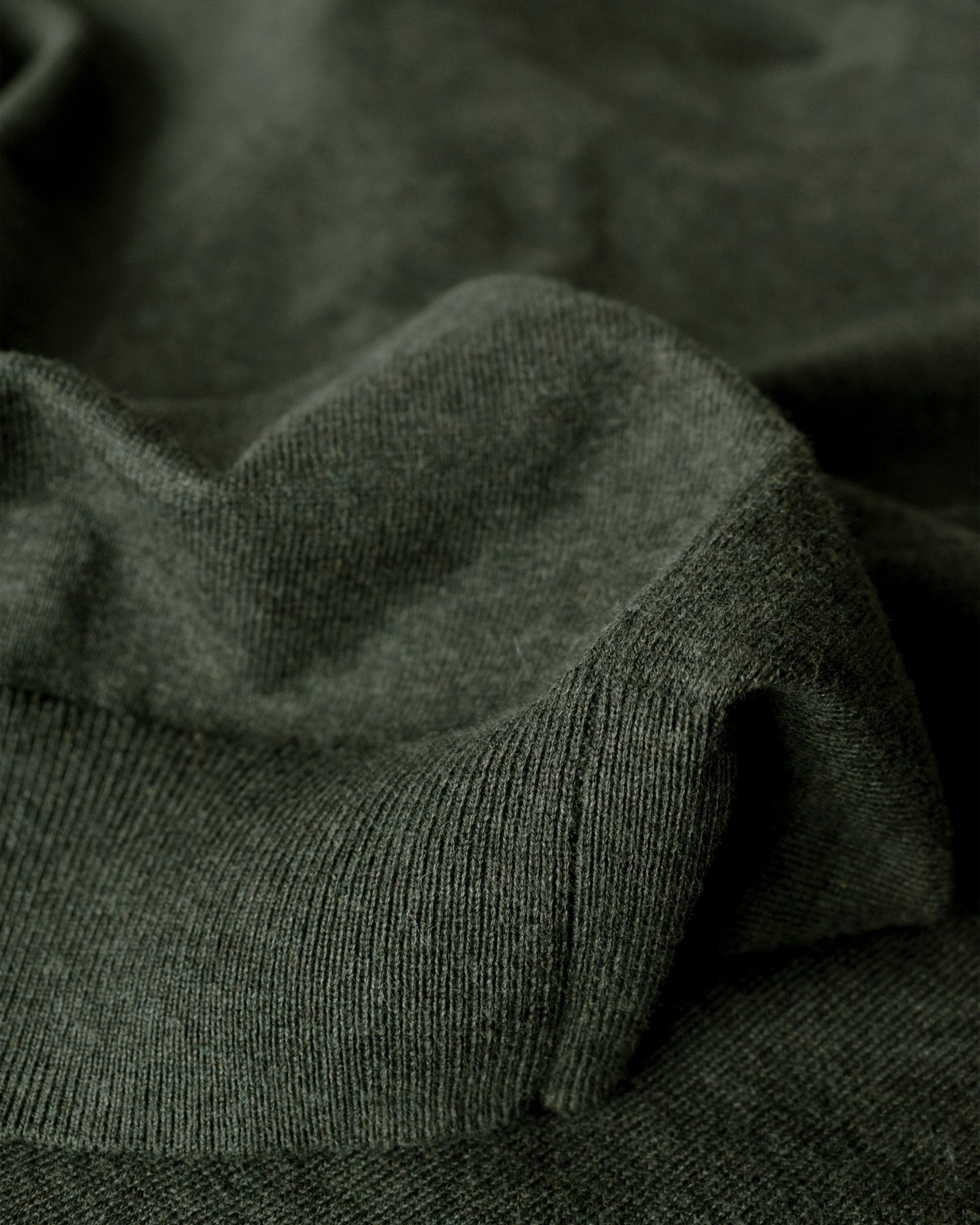 Brighton O Neck Men Olive Melange Back