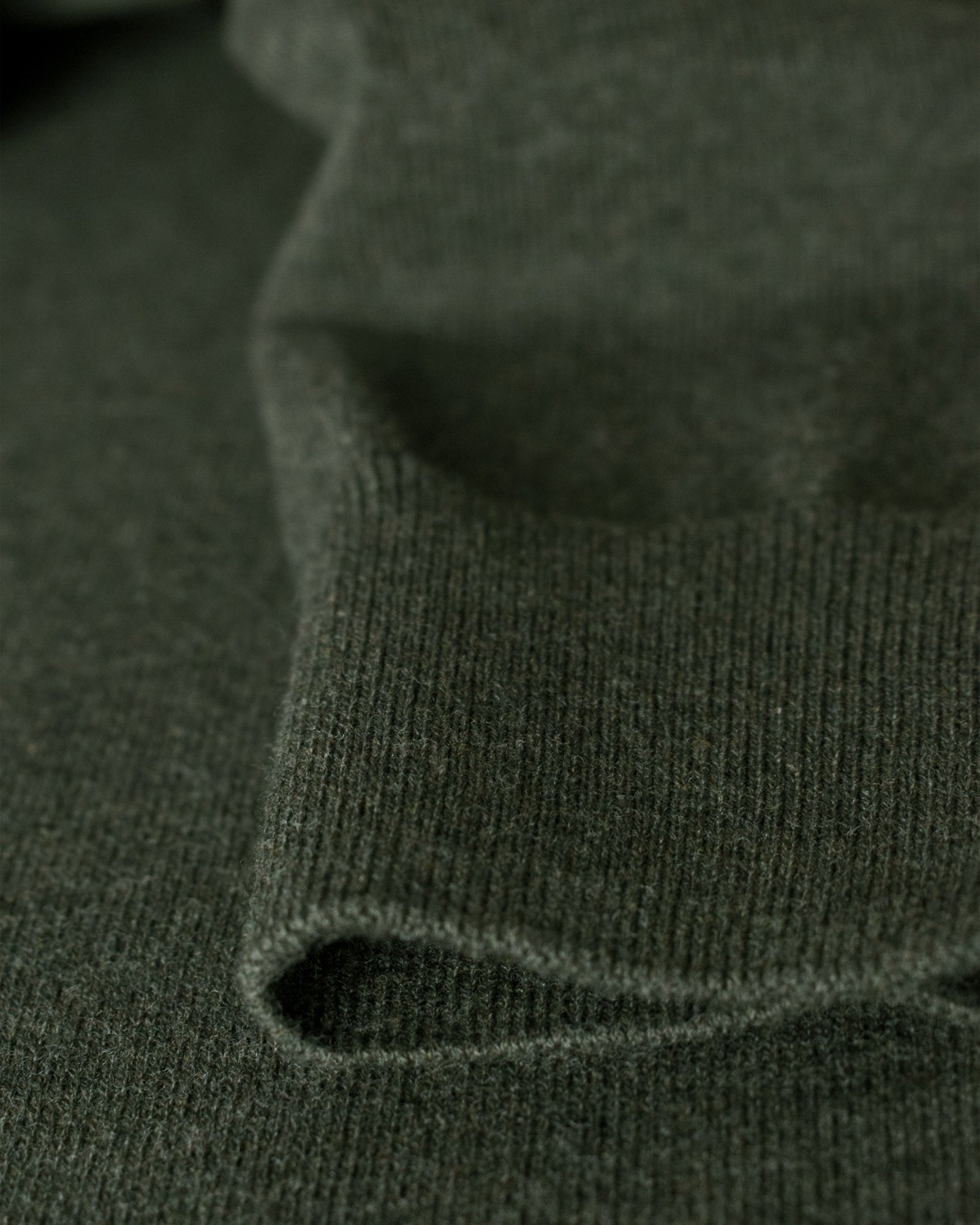 Brighton O Neck Men Olive Melange Back