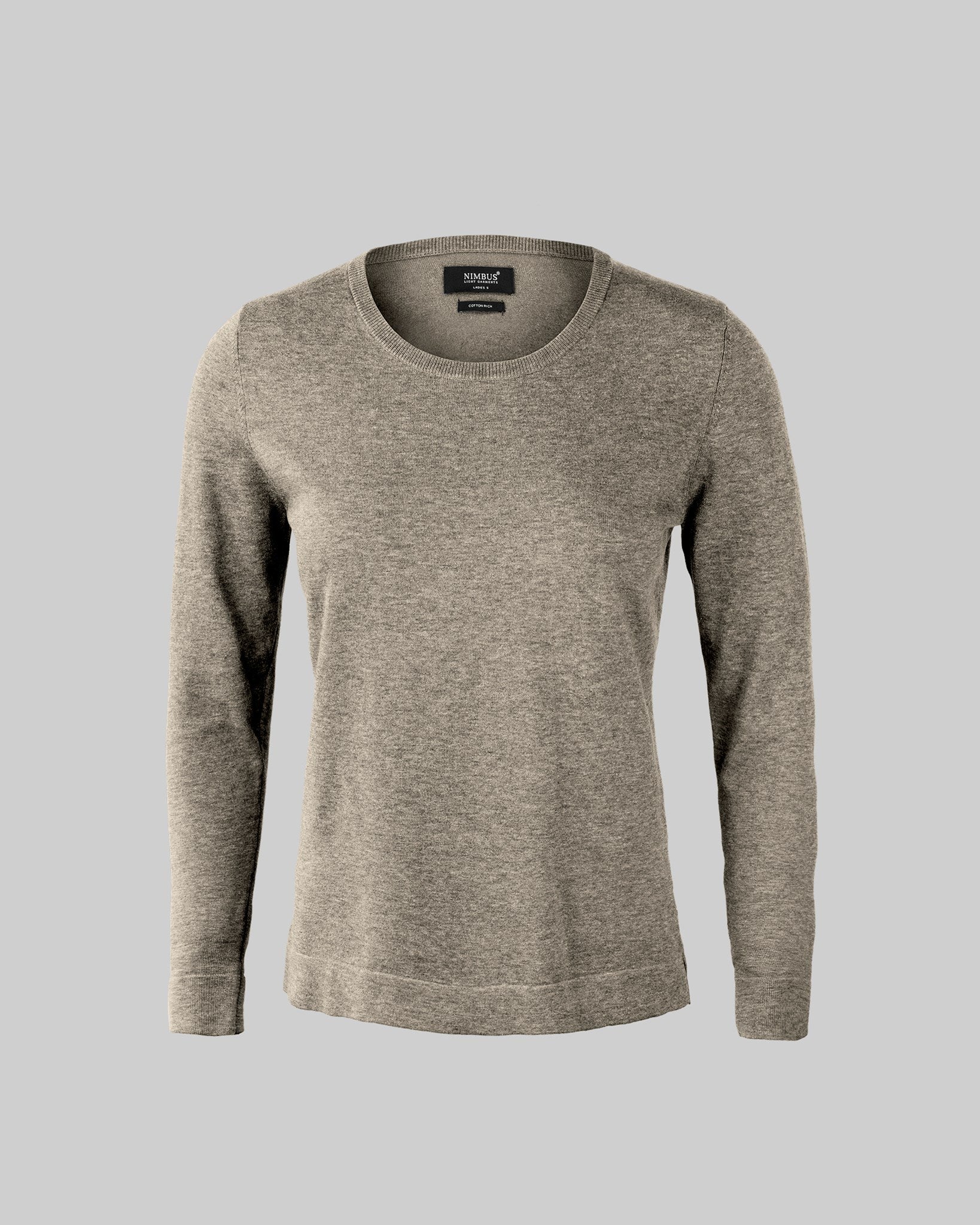 Brighton O Neck Women Sand Melange Front