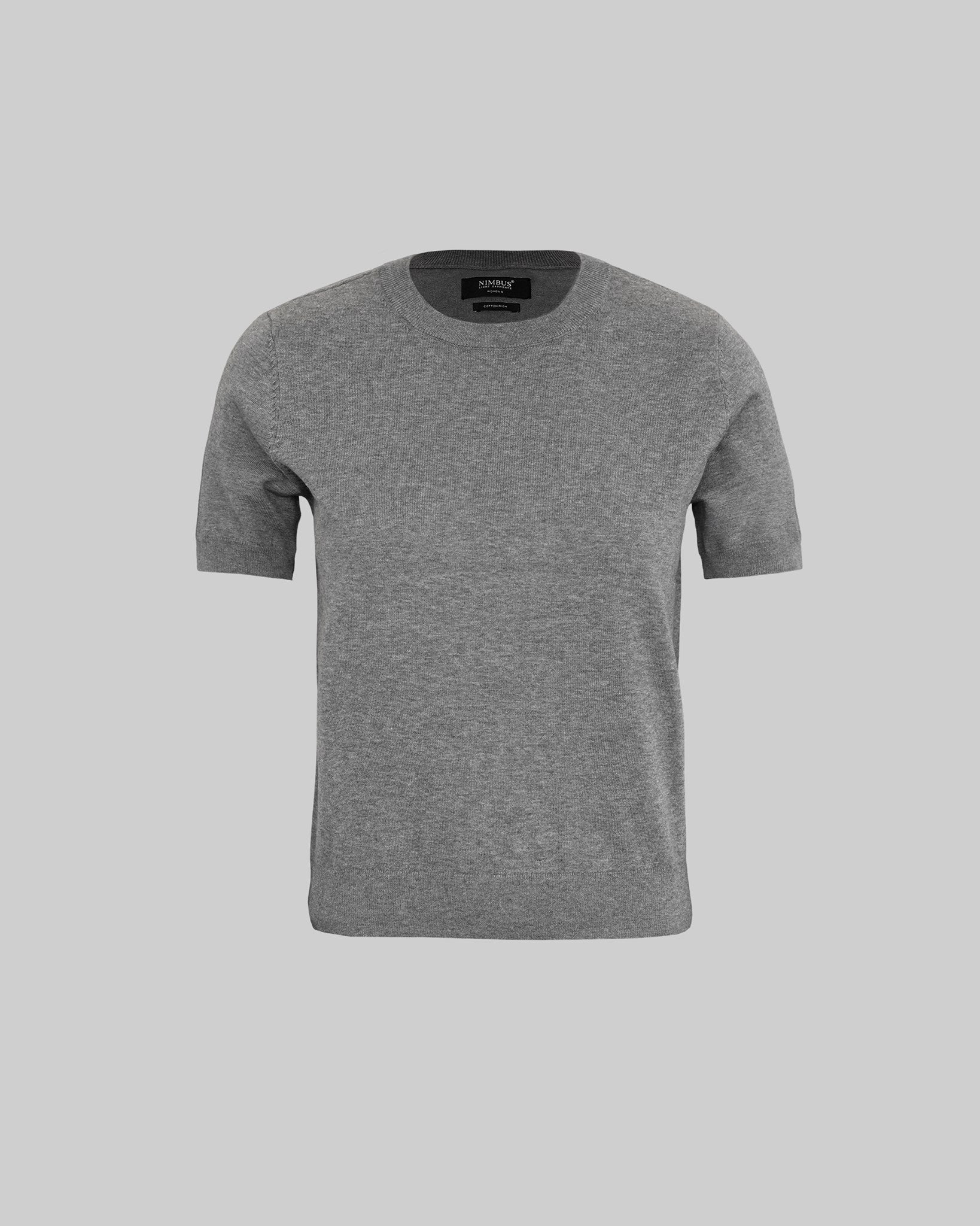 Brighton Short Sleeve Tee Women Grey Melange Front