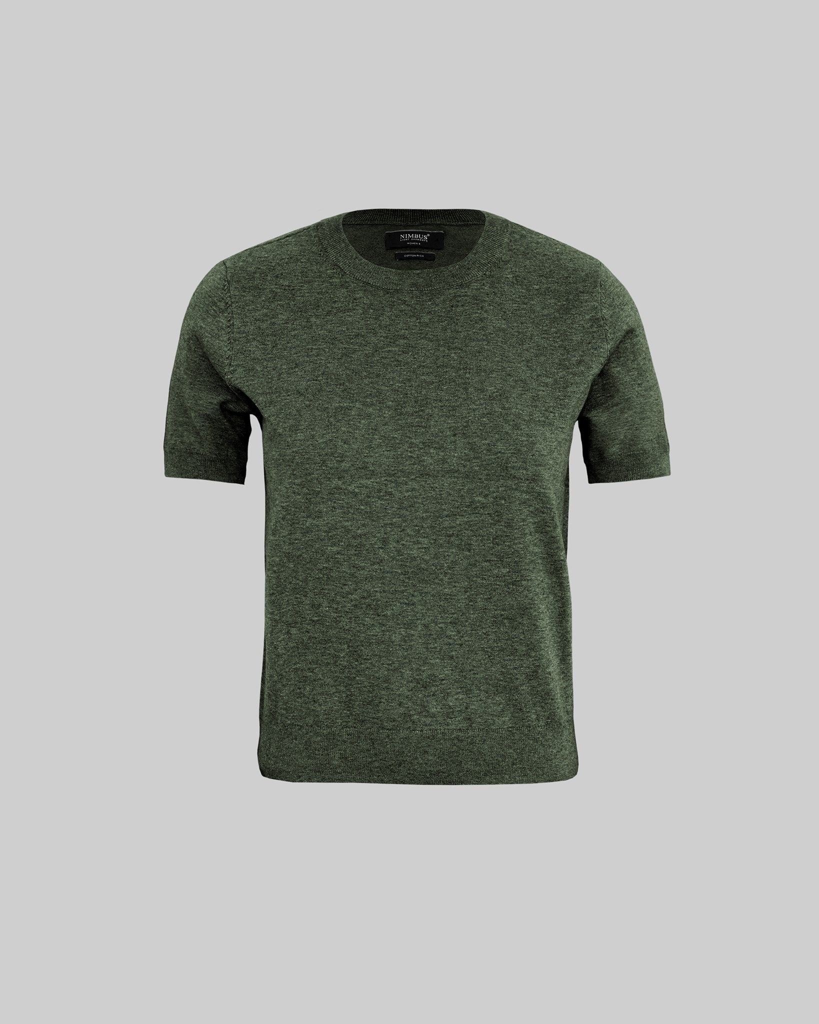 Brighton Short Sleeve Tee Women Olive Melange Front