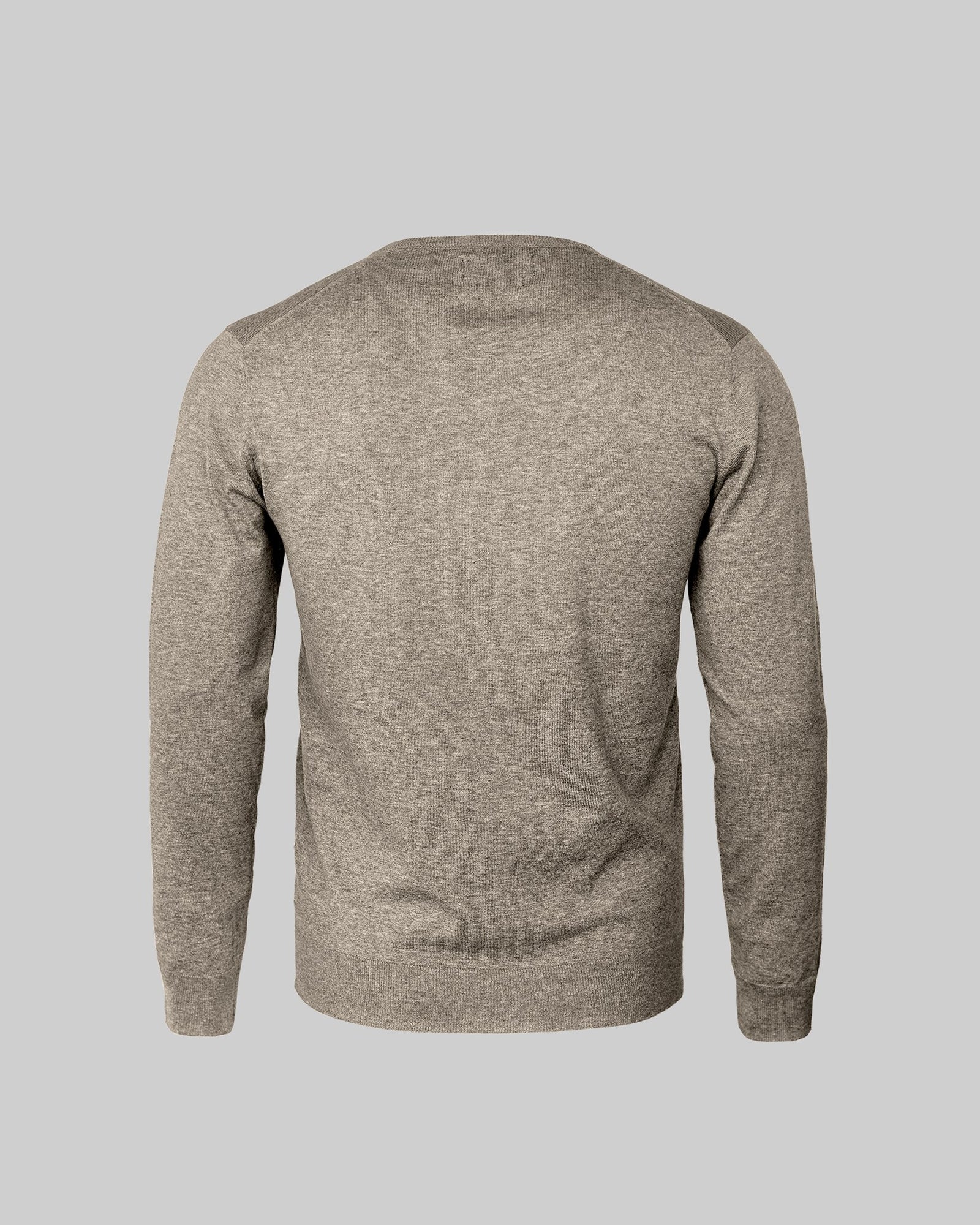 Brighton V Neck Men Sand Melange Back