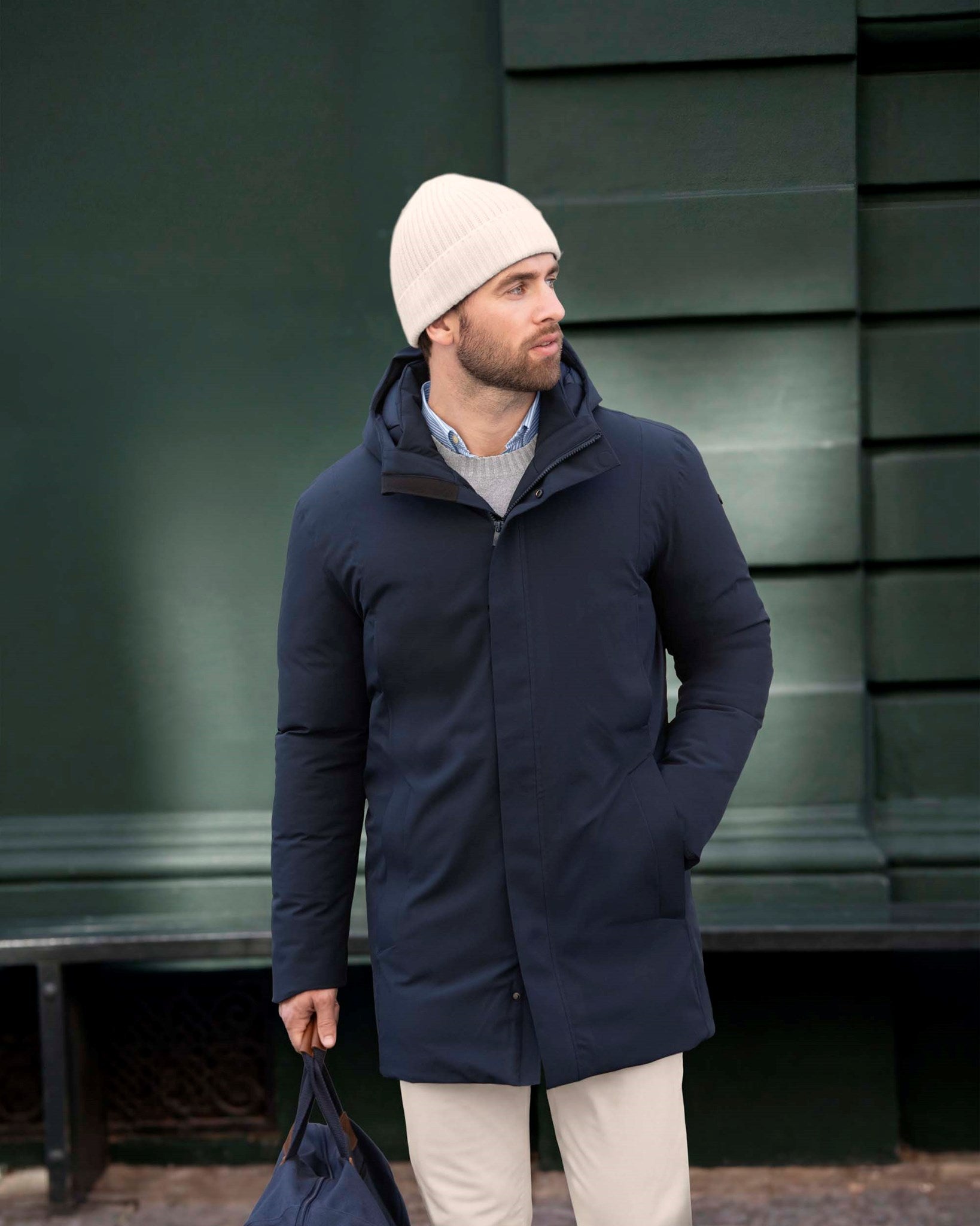 Evermont Men Navy AW26 Modelimage